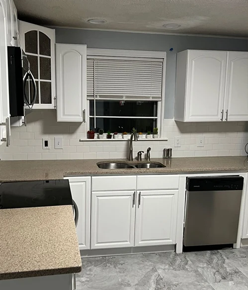 Bright white kitchen remodel